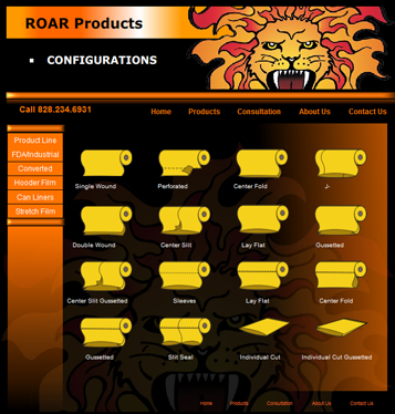 Roar Packaging Configurations Page
