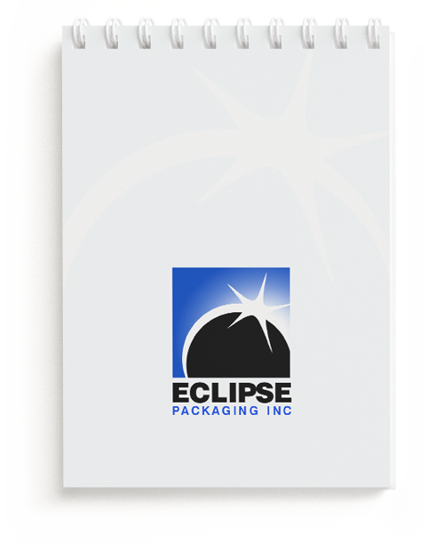 Logo Design for Eclipse Packaging Inc on a Notepad