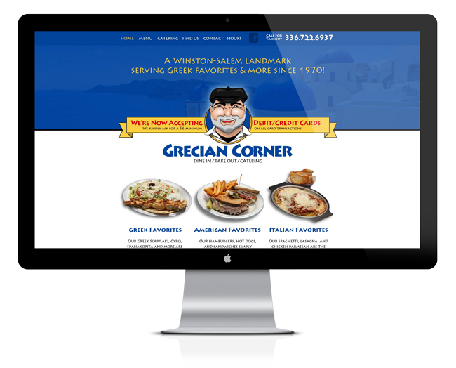 Website Design for Grecian Corner