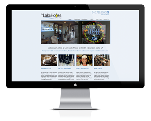Website design for The Lakehouse Beanery