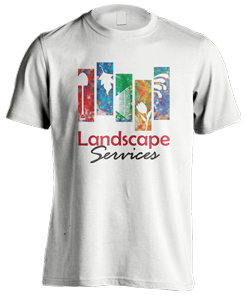 Landscape Services logo design t-shirt
