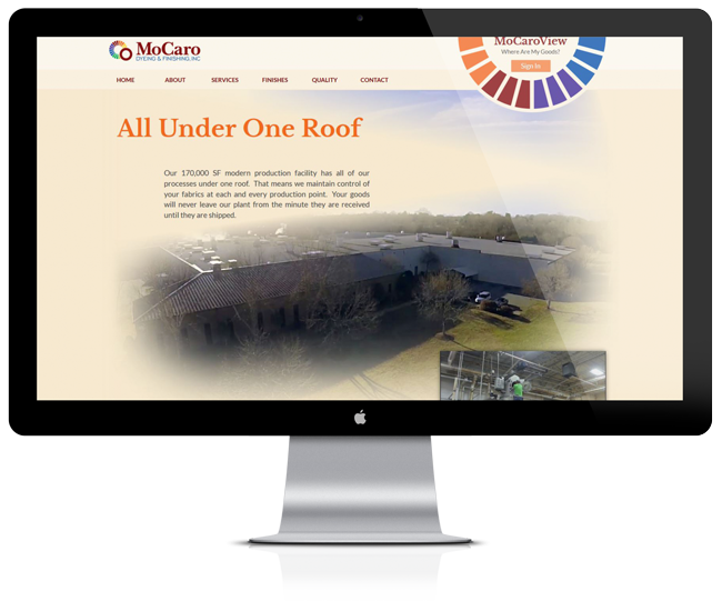 Website Design for MoCaro Dyeing and Finishing