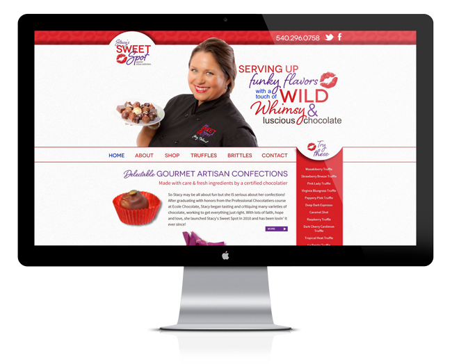 Web Design for Stacy's Sweet Spot